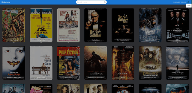 MyMovieList project thumbnail